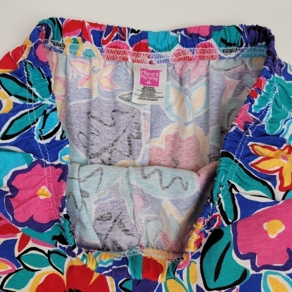 Vintage 90s Hanes Her Way Floral Shorts L - Picture 2 of 4